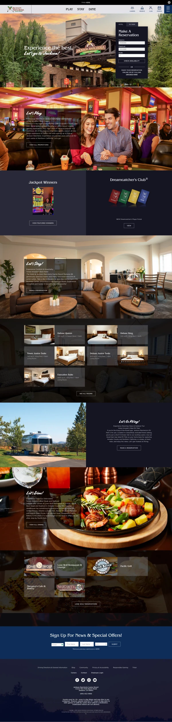 Jackson Rancheria - Web Development