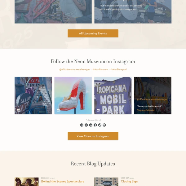 Neon Museum - Web Design & Development